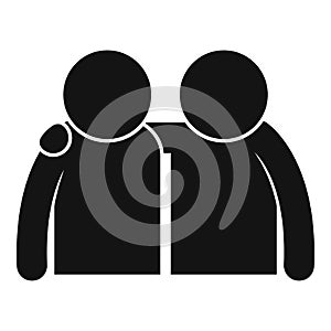 Trust buddy icon simple vector. Partnership business