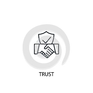 Trust concept line icon. Simple element