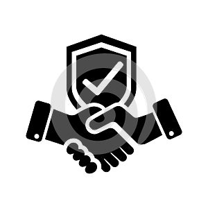 Trust concept vector icon. confidence sign illustration. quality symbol design.