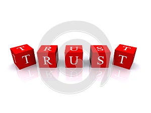 Trust cube illustration photo