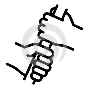 Trust friend help icon, outline style