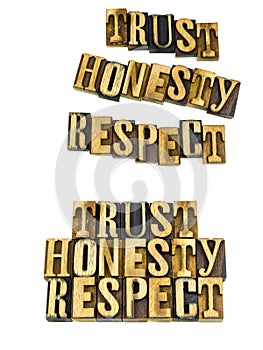 Trust honesty respect ethics