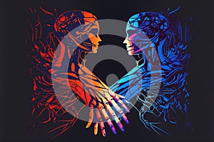 trust human abstract art vector art