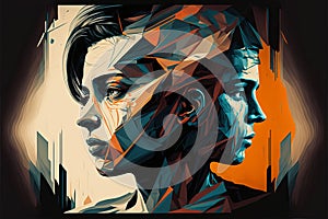 trust human abstract art vector art