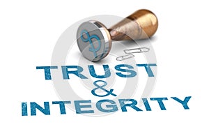 Trust and integrity in business. Trustworthy company. Reliable partner