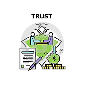 Trust Investor Vector Concept Color Illustration