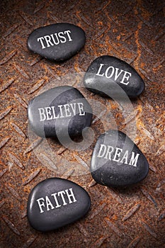 Trust Love Believe Dream Faith