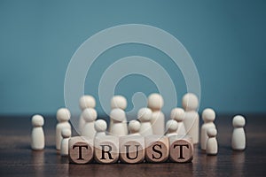 Trust relationships between, reliable partner, business partners, confidence person, friends, relatives, respect and authority.