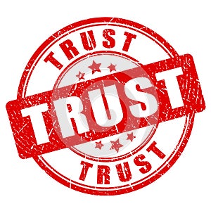 Trust rubber vector stamp