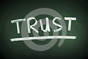 Trust Word Concept