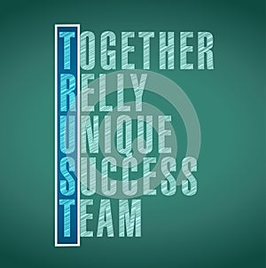 Trust word selection illustration design