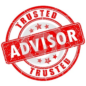 Trusted advisor business rubber stamp photo
