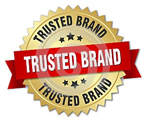 trusted brand 3d gold badge photo