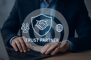 Trusted Business Partner With Security Shield