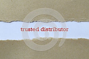 Trusted distributor on paper