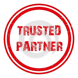 trusted partner stamp on white