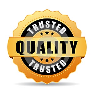 Trusted quality gold vector seal photo