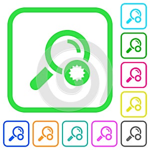 Trusted search vivid colored flat icons