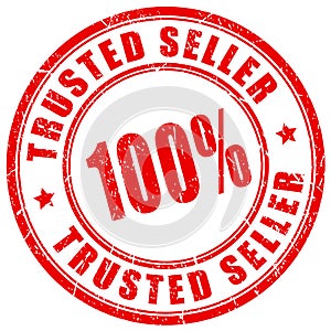 Trusted seller vector stamp photo