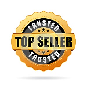 Trusted top seller gold vector icon photo