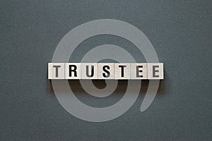 Trustee - word concept on cubes photo