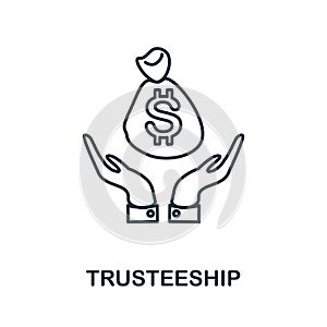 Trusteeship icon. Simple element from business management collection. Creative Trusteeship icon for web design