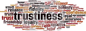 Trustiness word cloud concept