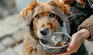 Trusting Canine Eyes at Mealtime - A Moment of Care and Nutrition Generative AI