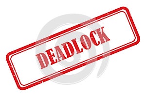 Deadlock stamp on white