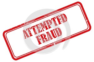 Attempted fraud stamp on white