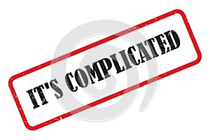 it's complicated stamp on white