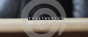 Trustworthy adjective word, important