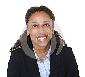Trustworthy business woman smiling photo
