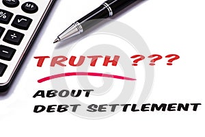 Truth about debt settlement photo