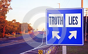 Truth or Lies choices, decision, option. photo