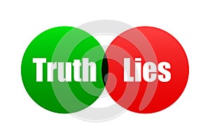 Truth or lies, fact or fake concept â€“ 