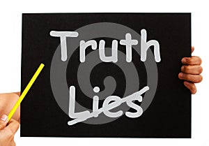 Truth Not Lies Board Shows Honesty