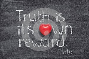 Truth own reward Plato