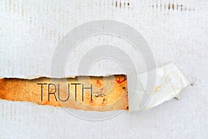 Truth title on old paper
