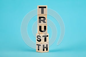 Truth instead of trust. Turns the bones and changes the word Trust to Truth. Business concept