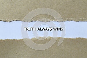 truth always wins on white paper