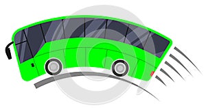 Trvel bus illustration, speed motion