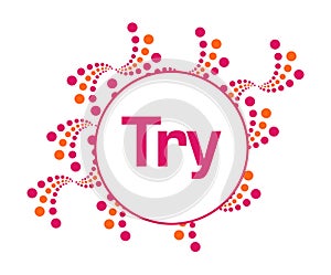 Try Pink Orange Abstract Dots