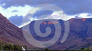 The Tryfan seen from Nant Ffrancon , Snowdonia National Park, Wales, UK