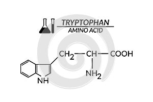 Tryptophan amino acid vector formula with test tubes