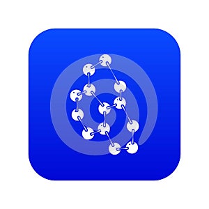 Tryptophan icon blue vector