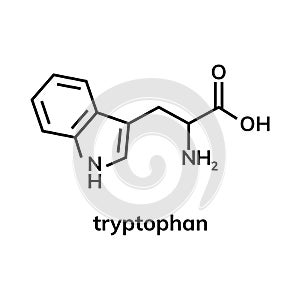 Tryptophan vector icon