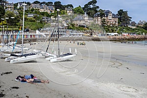 Enjoying the Brittany sunshine of Northern France