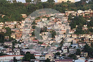 TrÃÂ©nelle Slums near Fort de France Martinique island photo
