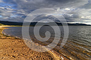 Tsagaan Nuur Lake in the evening, Mongolia